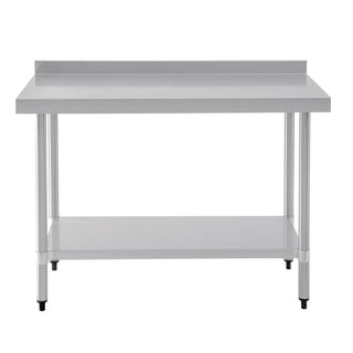 Stainless Steel Prep Table with Splashback- Vogue T379