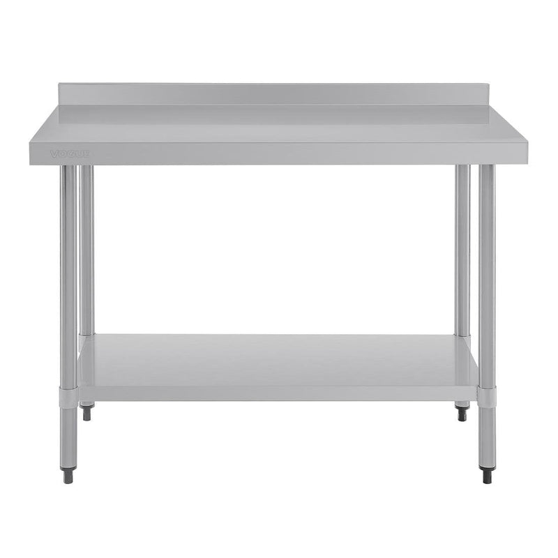 Stainless Steel Prep Table with Splashback- Vogue T379