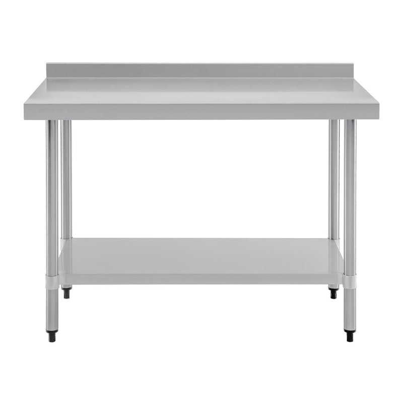 Stainless Steel Prep Table with Splashback- Vogue T379