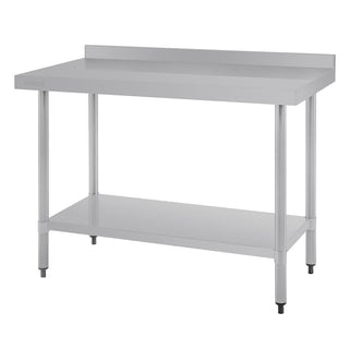 Stainless Steel Prep Table with Splashback- Vogue T379