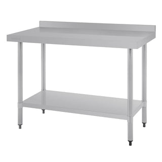 Vogue Stainless Steel Prep Table with Splashback 1200mm - T381