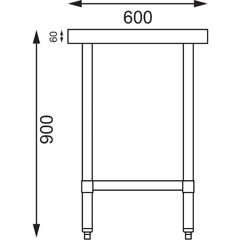 Stainless Steel Prep Table- Vogue T389