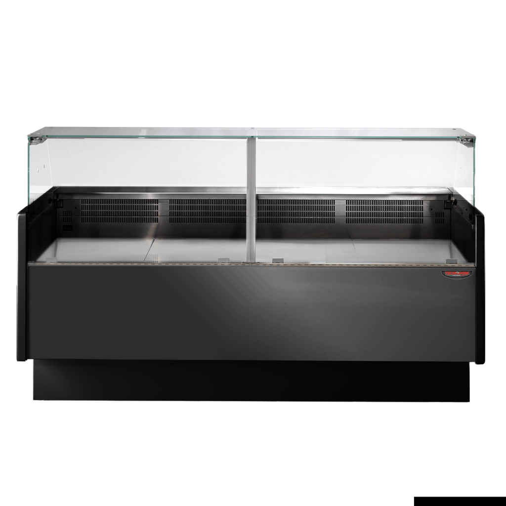 Serie MR Black 2000mm Wide Deli Display with Storage and Castors - TECNODOM TDMR-0920B