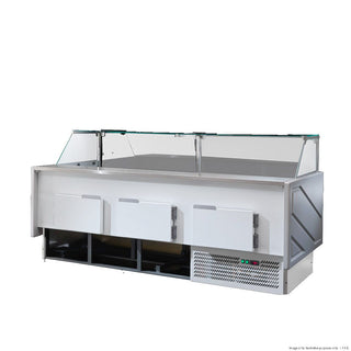 by FHE Serie Mr 2480Mm Wide Deli Display With Storage And Castors - TECNODOM TDMR-0925