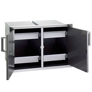 Fire Magic Grills Flush Double Doors with Dual Drawers