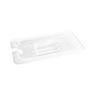 Vogue Clear Polycarbonate 1/4 Gastronorm Lid Notched - U253