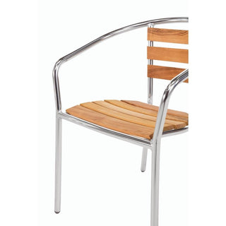 Aluminium & Ash Chairs (Pack of 4)- Bolero U421