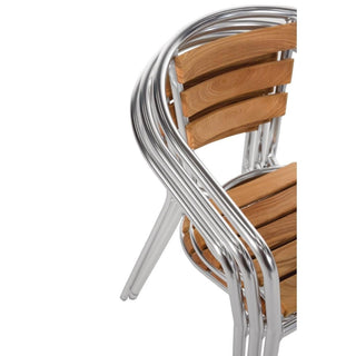 Aluminium & Ash Chairs (Pack of 4)- Bolero U421