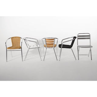 Aluminium & Ash Chairs (Pack of 4)- Bolero U421