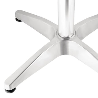 Square Bistro Table Stainless Steel 600mm- Bolero U427