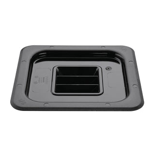 Vogue Black Polycarbonate 1/6 Gastronorm Container Lid - U478