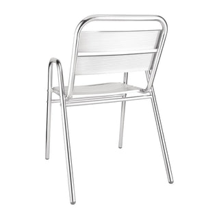 Aluminium Stacking Chairs Arched Arms (Pack of 4)- Bolero U501