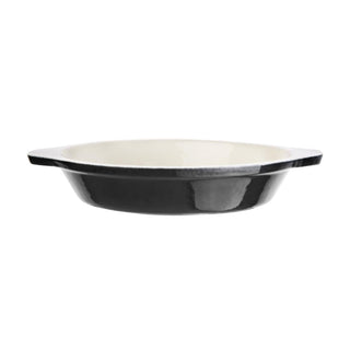 Black Round Cast Iron Gratin Dish 400ml- Vogue U561