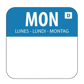 Vogue Dissolvable Food Rotation Labels Monday - U777