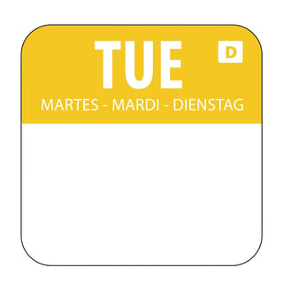 Vogue Dissolvable Food Rotation Labels Tuesday - U778