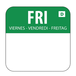 Vogue Dissolvable Food Rotation Labels Friday - U781