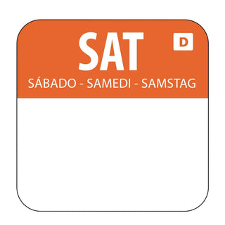Vogue Dissolvable Food Rotation Labels Saturday - U782
