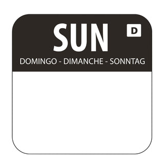 Vogue Dissolvable Food Rotation Labels Sunday - U783