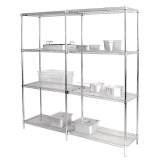 Chrome Wire Shelves 1220x457mm Pack of 2- Vogue U890