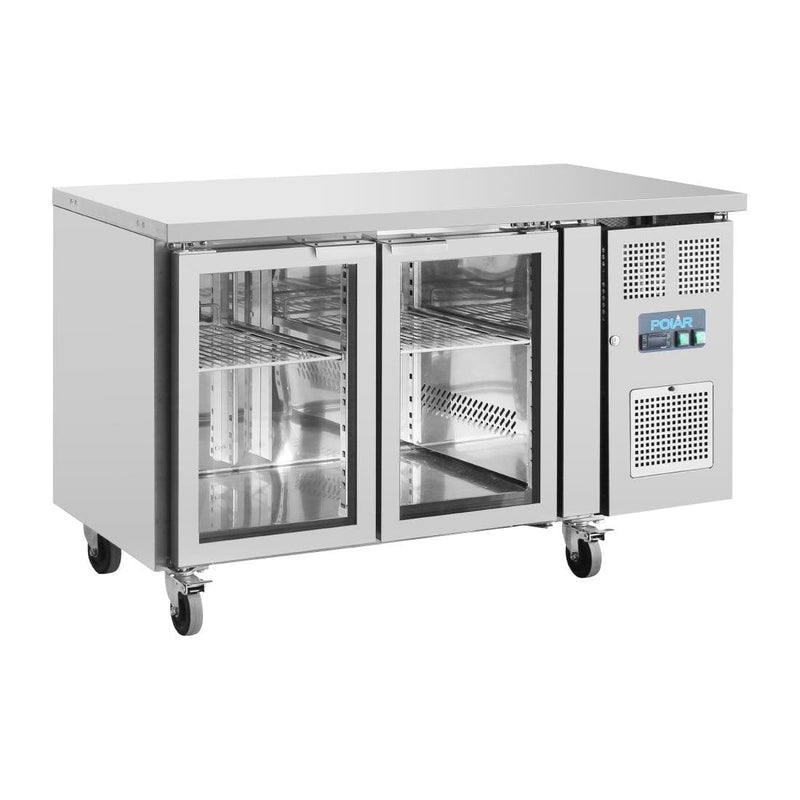 U-Series Two Glass Door Counter Fridge- Polar UA023-A