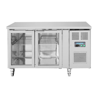 U-Series Two Glass Door Counter Fridge- Polar UA023-A