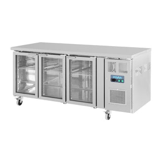 U-Series Three Glass Door Counter Fridge- Polar UA024-A