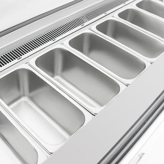 Polar U-Series 6 Pan Ice Cream Serve Over Cabinet Freezer - UA058-A