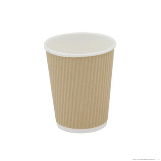 PakMax KRAFT 12oz Corrugated Hot Paper Cup - CHPC-90-12K