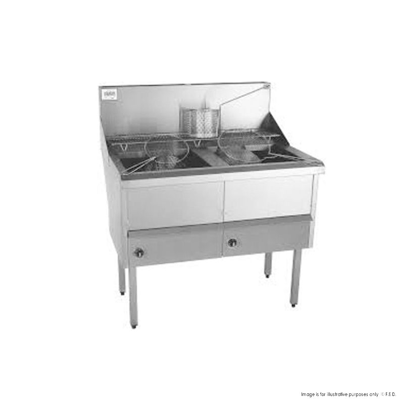 Ex-Showroom: Complete Gas Fish and Chips Fryer - WFS-2/18-VIC690