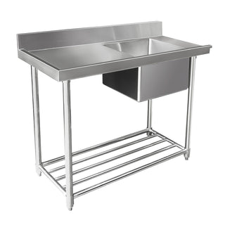 Mixrite Stainless Steel Dishwasher Left-Handed Single Inlet Sink W1200 X D700 WSS17165L