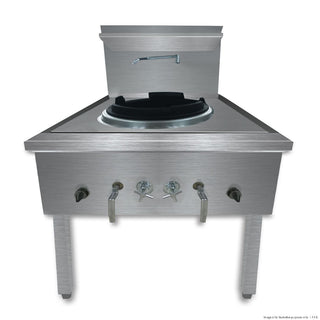Gasmax Waterless LPG Single Wok Chimney Burner - WW-1LC