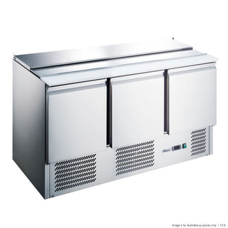 Ex-Showroom: FED-X Three Door Salad Prep Fridge - XGNS1300S-VIC675