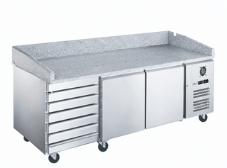FED-X 2 Door 7 Drawer Marble Top Pizza Make-Up Bench 2020mm - XPZ3600TND