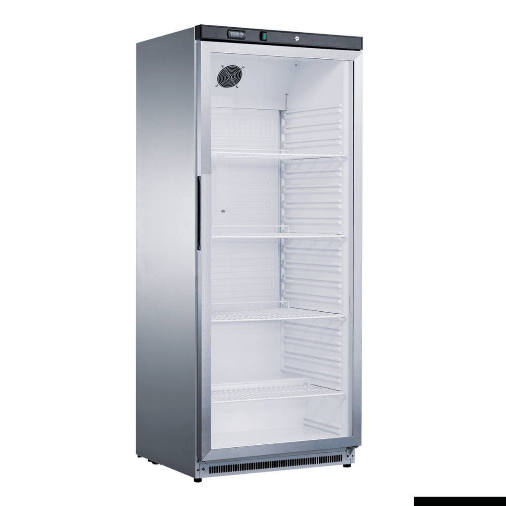 Thermaster Stainless Steel Upright Static Display Fridge XR600SG