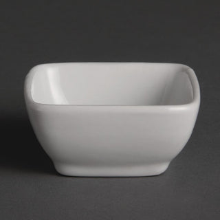 Olympia Whiteware Miniature Rounded Square Dishes 60mm (12 Pack) - Y137