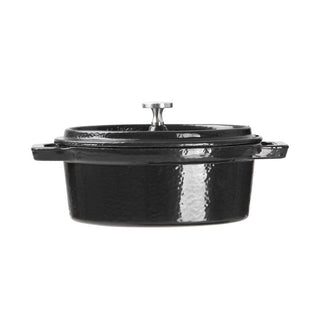 Black Cast Iron Oval Mini Pot 315ml- Vogue Y264