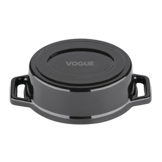 Black Cast Iron Oval Mini Pot 315ml- Vogue Y264