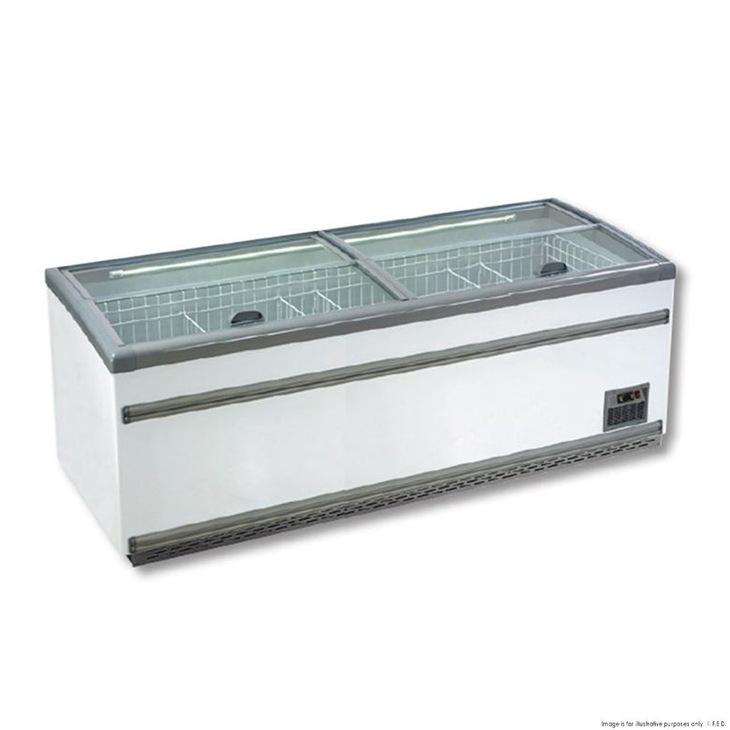 Supermarket Island Dual Temperature Freezer & Chiller‌ With Glass Sliding Lids - Thermaster ZCD-L250S