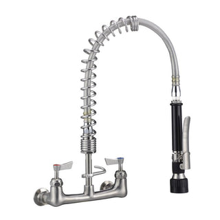 Stainless Steel Exposed Breech Wall Mount Pre Rinse Unit With Spreaders- 3Monkeez T-3M53430-C