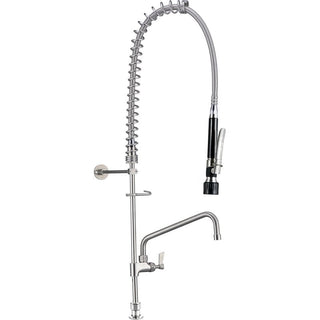 Stainless Steel Hob Mount No Stop Pre Rinse Unit With 12" Pot Filler- 3Monkeez T-3M53212