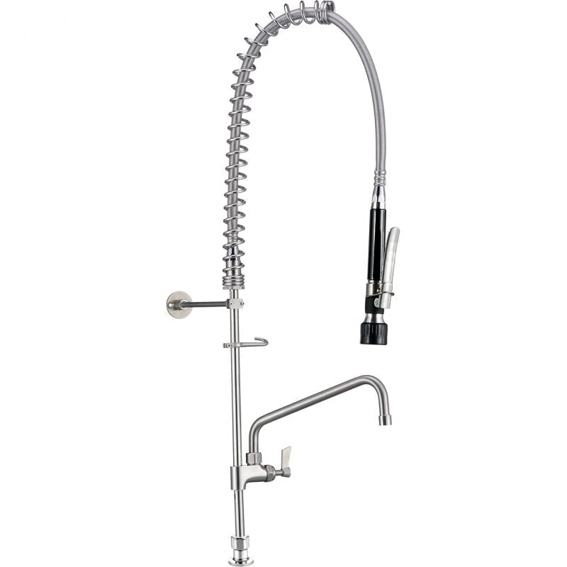 Stainless Steel Hob Mount No Stop Pre Rinse Unit With 6" Pot Filler- 3Monkeez T-3M53206