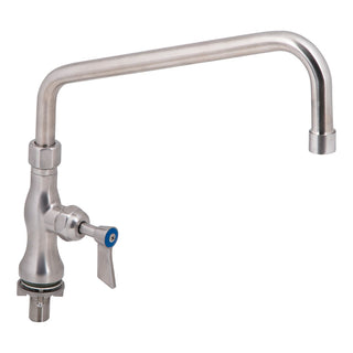 Stainless Steel Single Hob Mount Tap Body with Single Control and 12" Spout- 3Monkeez T-3MSH12