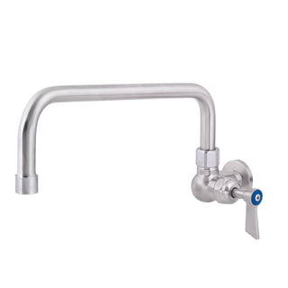 Stainless Steel Single Wall Mount Body with Single Control and 12" Spout- 3Monkeez T-3MSW12