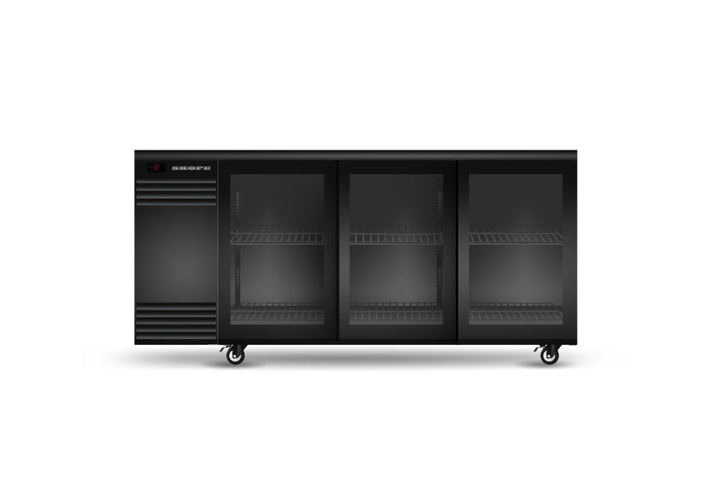 Skope BackBar 3 Glass Sliding Door Fridge