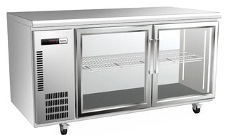 Two Glass Door Underbench Fridge - 393L - - Panasonic BR-1571HP