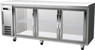 Three Glass Door Underbench Fridge - 377L - - Panasonic BR-1861HP