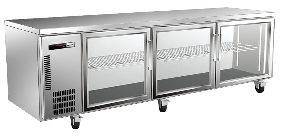 Three Glass Door Underbench Fridge - 495L - - Panasonic BR-1871HP