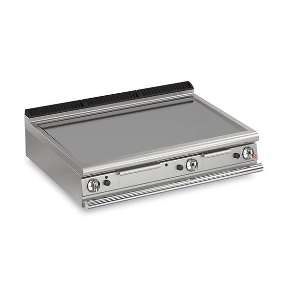 3 Burner Gas Fry Top 700Mm Depth With Smooth Mild Steel Plate And Thermostat Control- Baron SI-Q70FTT/G1200