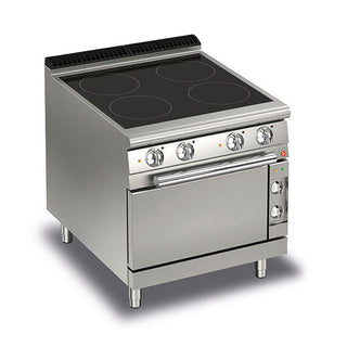 4 Burner Electric Cook Top With Ceramic Glass And Electric Oven - 700Mm Depth- Baron SI-Q70PCF/VCE800