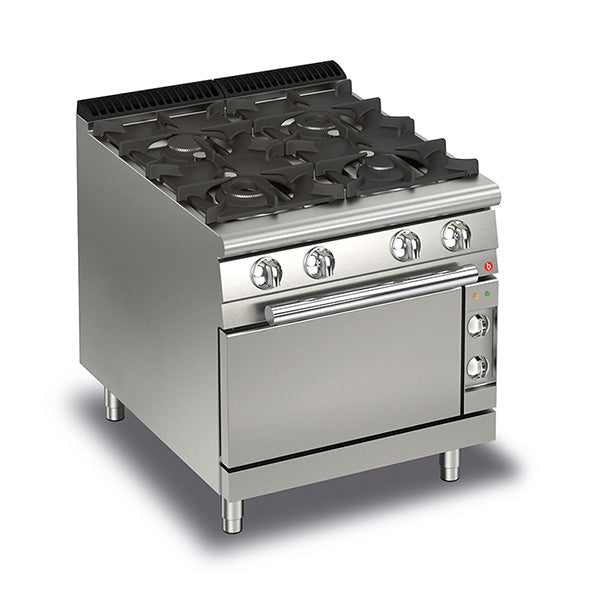 4 Burner Gas Cook Top With Electric Oven - 700Mm Depth- Baron SI-Q70PCF/GE8005